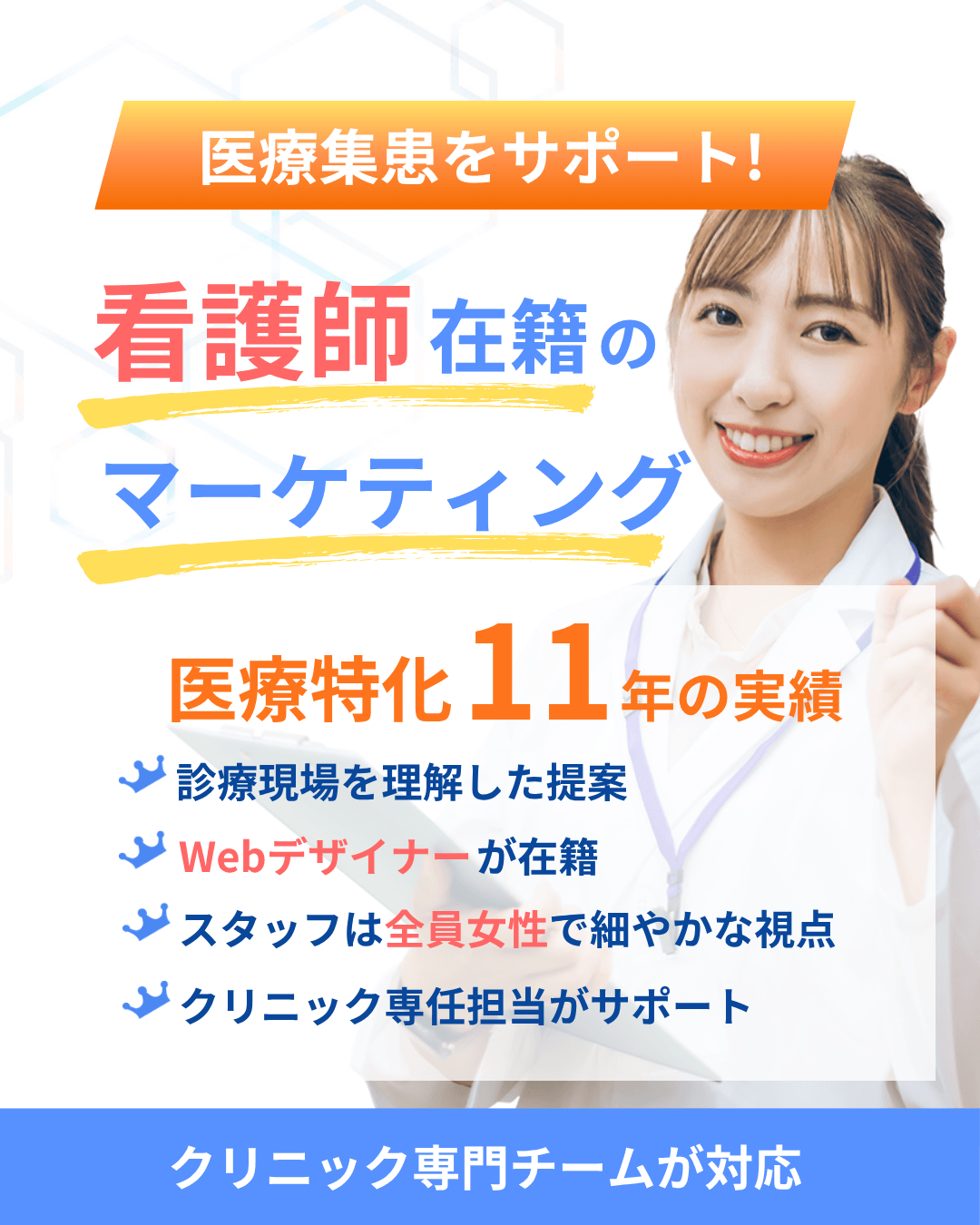 看護師在籍の医療マーケティング支援サービス